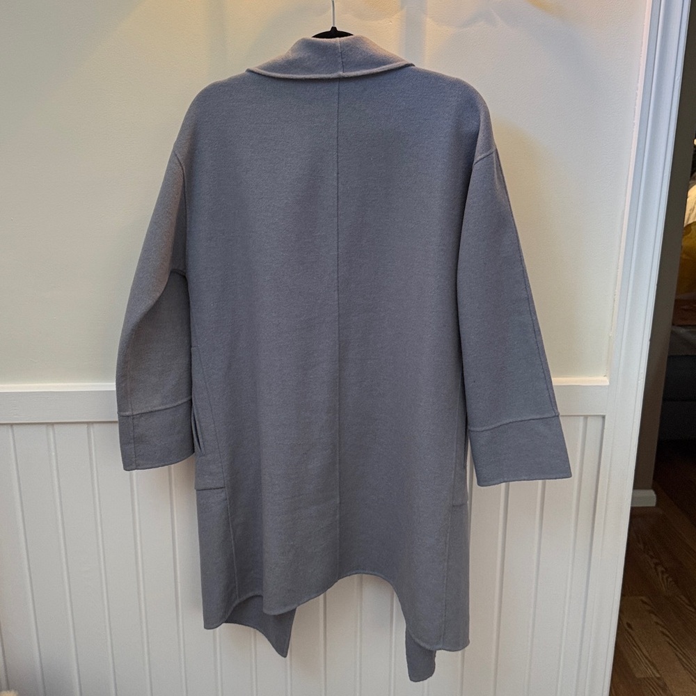 Zara Basic Light Gray Blue Wool Blend Jacket size… - image 4